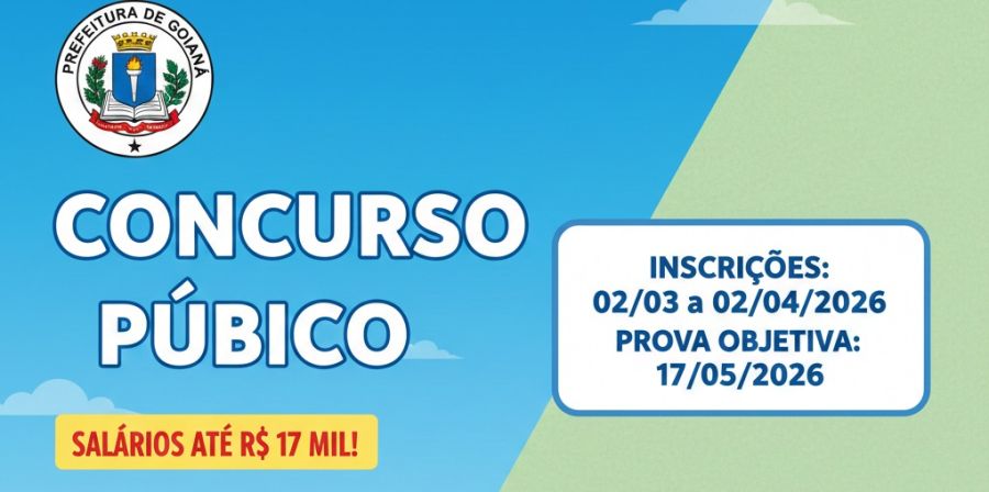 Prefeitura de Goianá publica edital de concurso com 24 vagas para todos os níveis de escolaridade