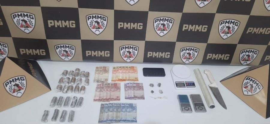 Polícia Militar prende suspeito de tráfico e apreende drogas durante operação em São João Nepomuceno