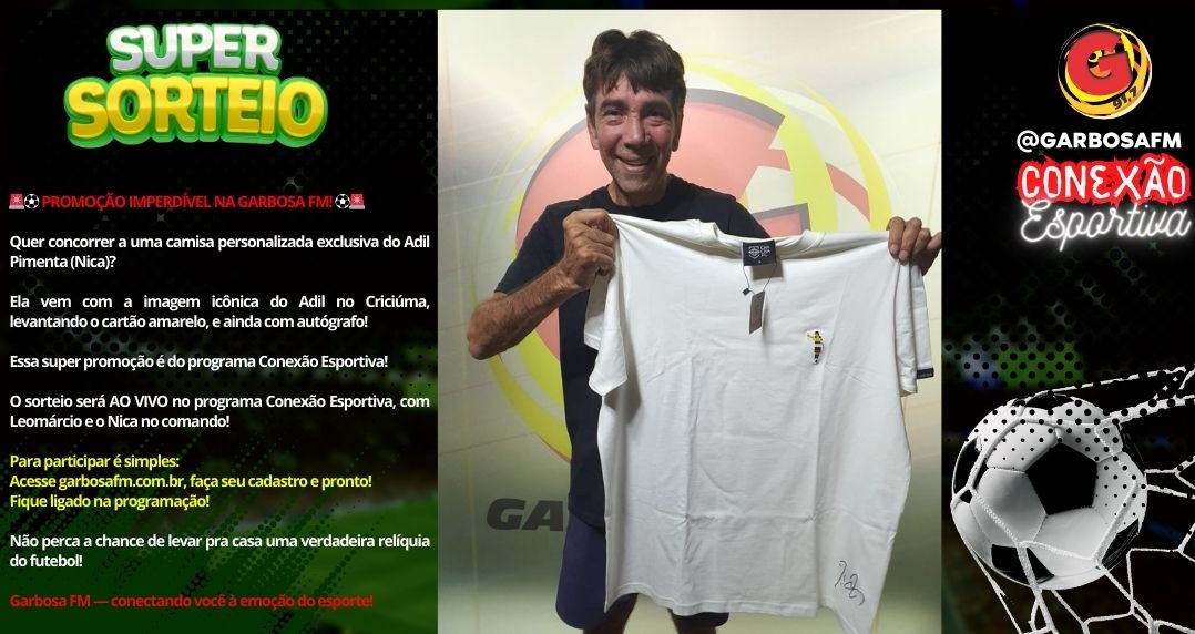 PROMOÇÃO CAMISA CARTÃO AMARELO AUTOGRAFADA PELO ADIL PIMENTA!